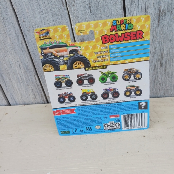 Hot Wheels Monster Trucks New For 2021 Super Mario Bowser Die Cast Metal - Picture 3 of 3